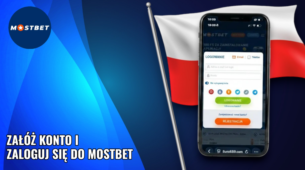 Załóż konto i zaloguj się do MostBet